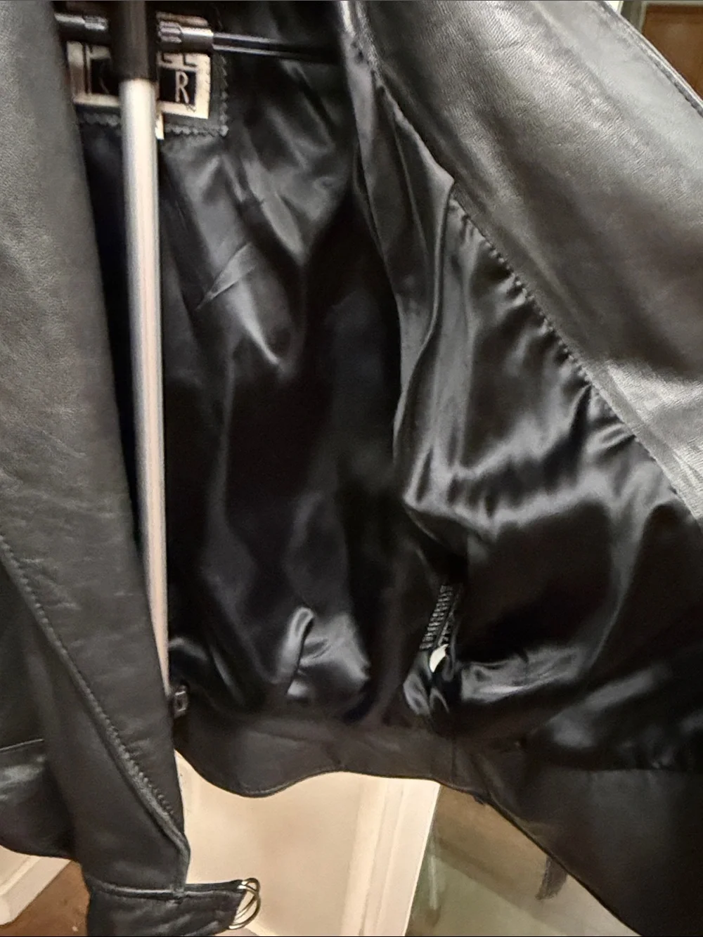 Vintage 80s Pelle Cuir Black Leather Jacket Batwing Avant-Garde M